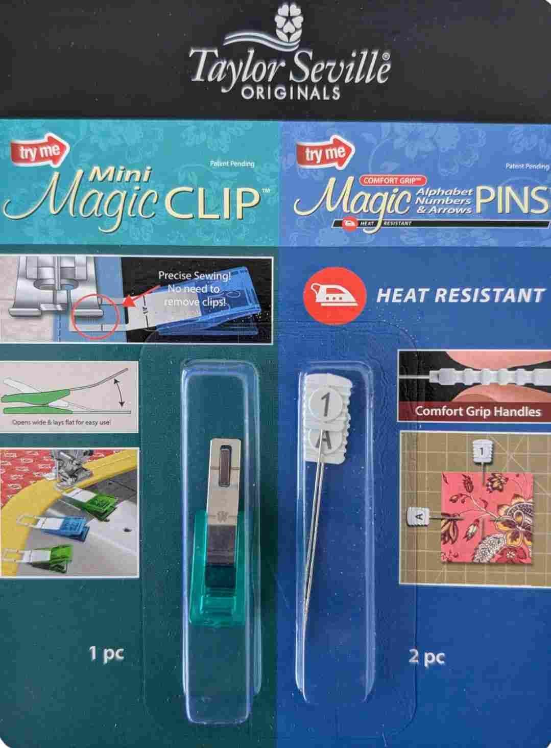 Taylor Seville Musterkarte Pins & Clip 1x Mini Clip, 2 x Alphabet  Pins