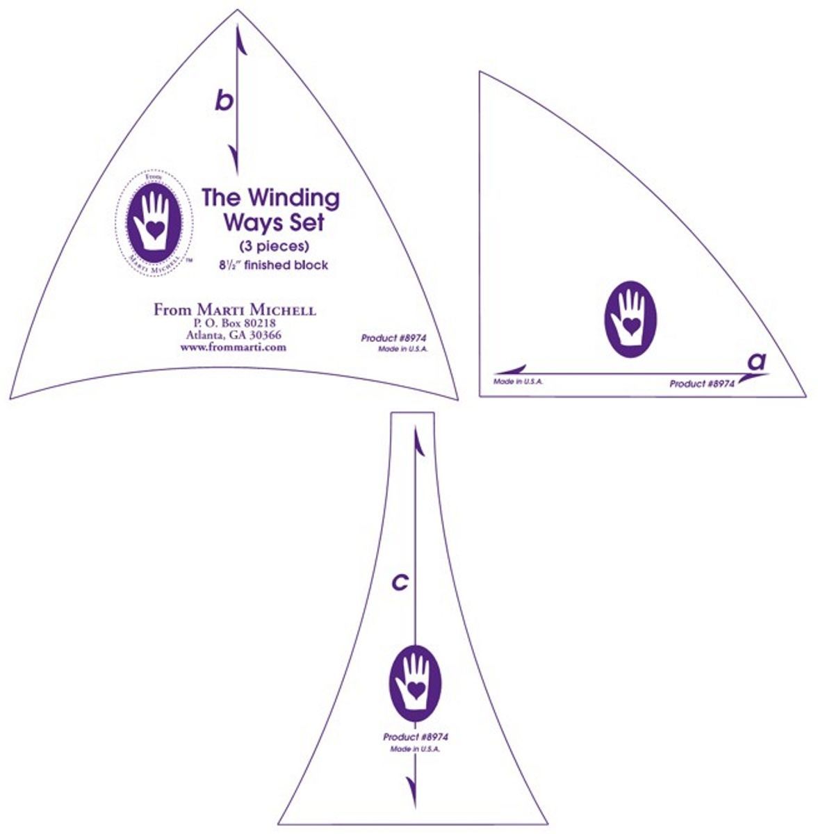 Michell Marketing, Inc.-Marti Michell Winding Ways Template Set_29-805_