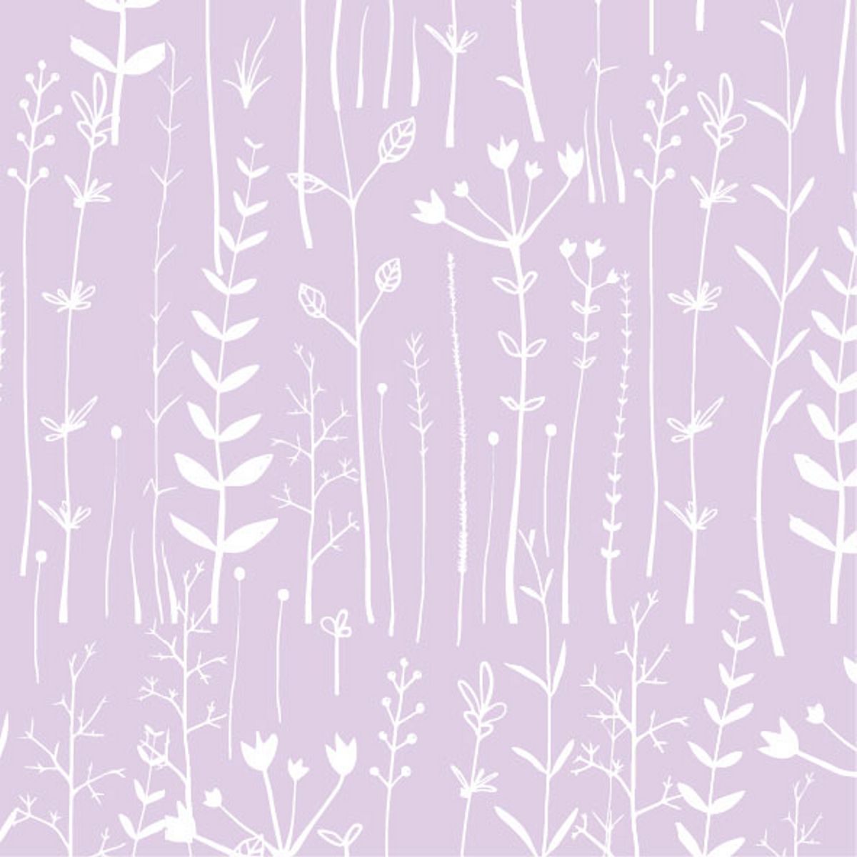 Visage Textiles Ltd-Baumwollstoff Flora And Fauna - Lilac Stems_46-222702_