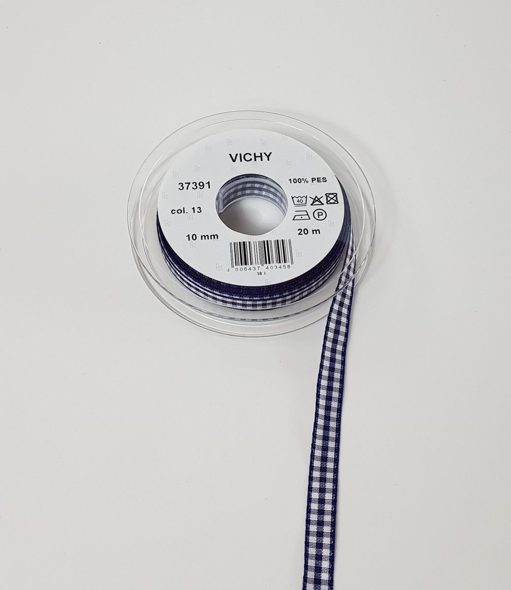 Seidenbandweberei-Taftband Vichy; 100% PES_55-37391013_
