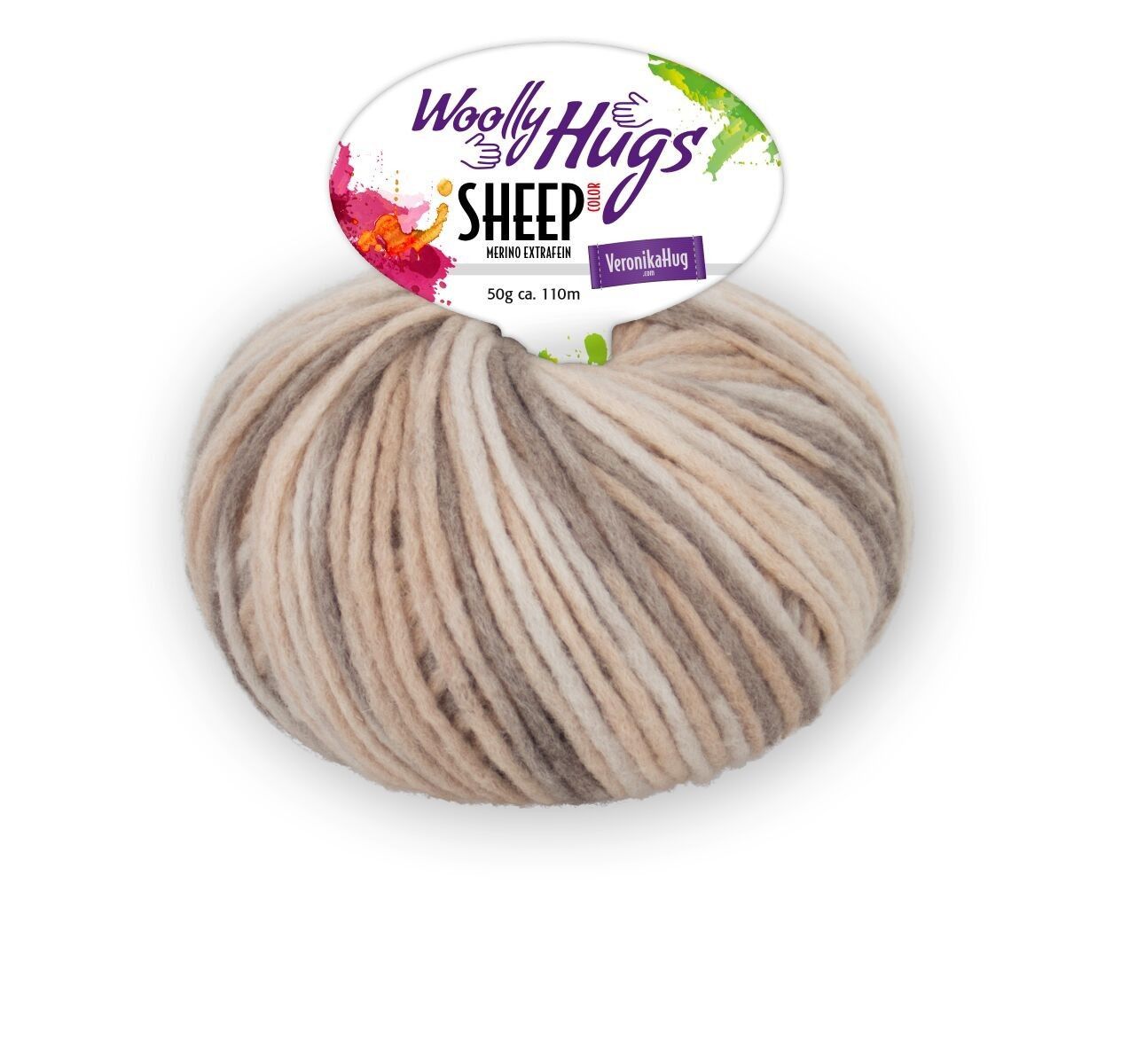 Woolly Hugs Sheep Color Fb 87 *** 50% Wolle, 28% Baumwolle, 22% Polyamid 50g/110m