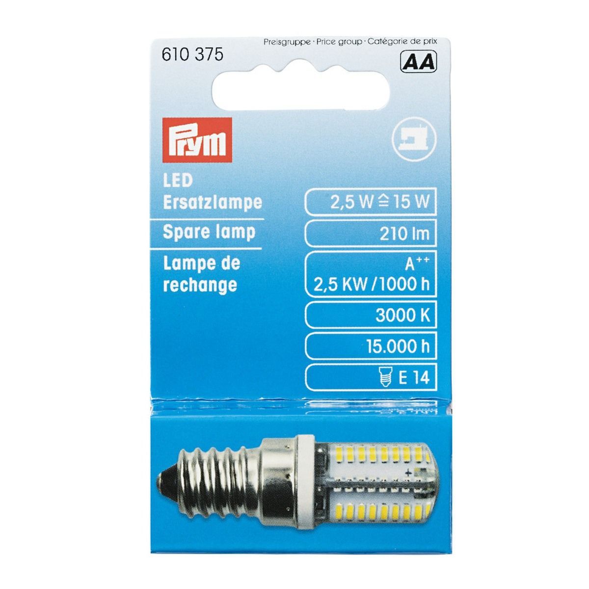 Prym Consumer Europe GmbH-LED Ersatzlampe für Nähmaschine Schraub 1St_365-610375_
