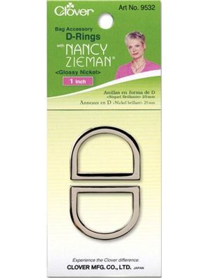 Clover MFG Co.Ltd.-D-Ringe 25mm (1 inch) silber glänzend_24-9532_