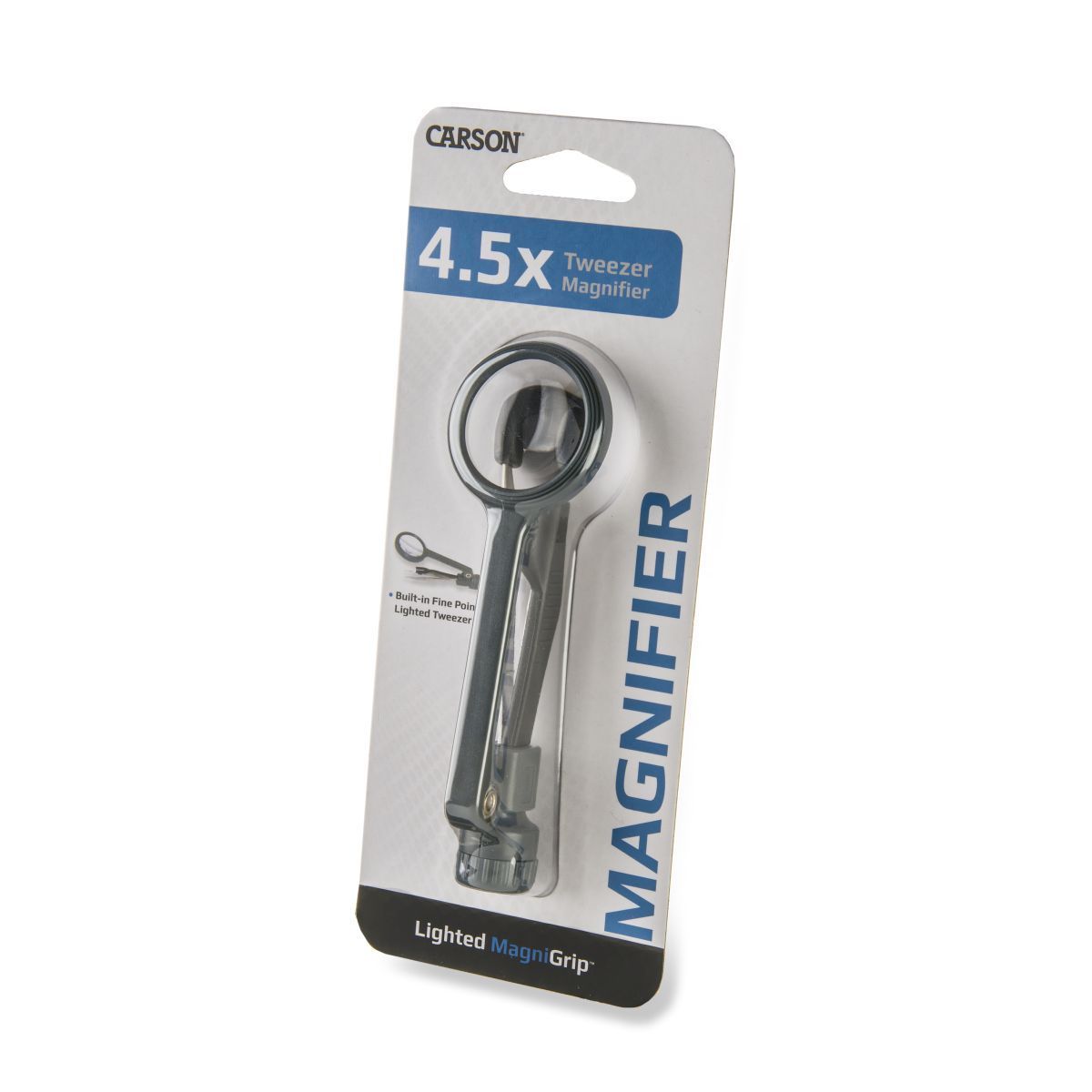 CARSON OPTICAL -MagniGrip, Lupe mit feiner Pinzette_16-00132_