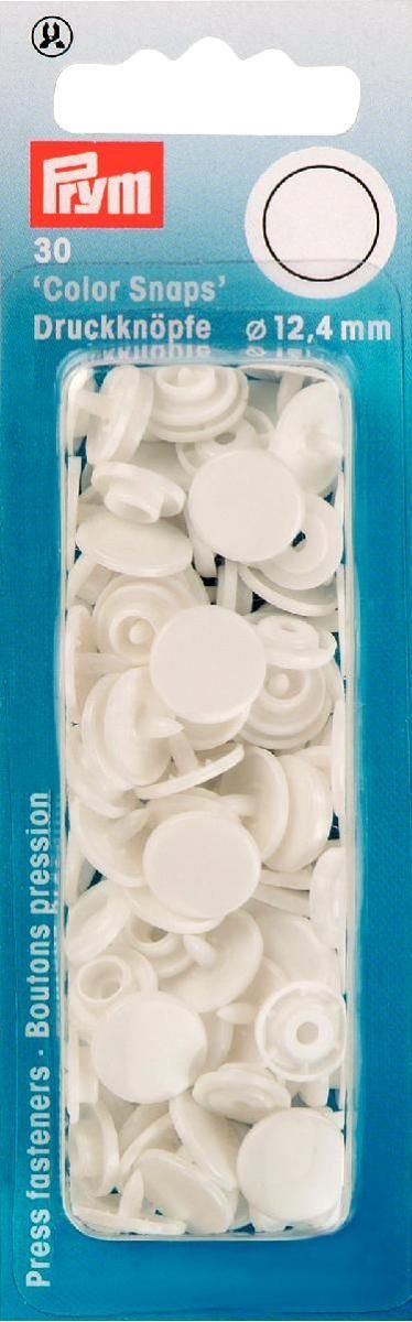 Prym Consumer Europe GmbH-NF Druckkn Color Snaps rund 12,4mm weiß, _365-393103_