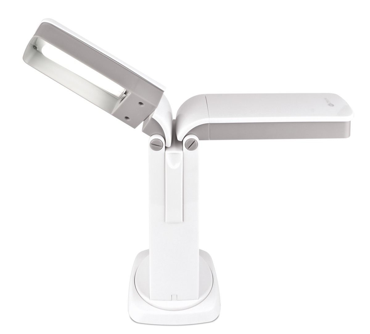 OttLite  Dual-Sided Task Lamp, white/grey desk lamp, 2x 13 Watt