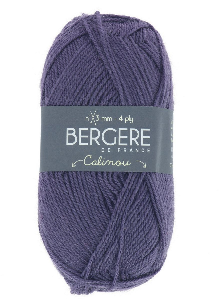 Bergere Calinou 75% Polyacrylic, 25% Wool 185m/50g,  Needles 2,5-3,0, col. Manganese Bergere Calinou 75% Polyacrylic, 25% Wool 185m/50g,  Needles 2,5-3,0, col. Manganese