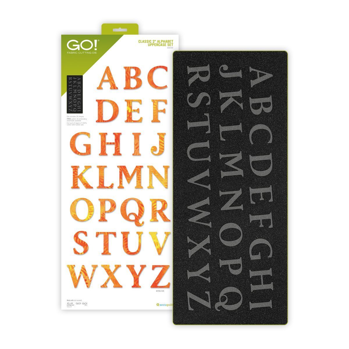 Accuquilt Classic Alphabet Uppercase Set 26 letters a 2 inch (ca. 5,1 cm)