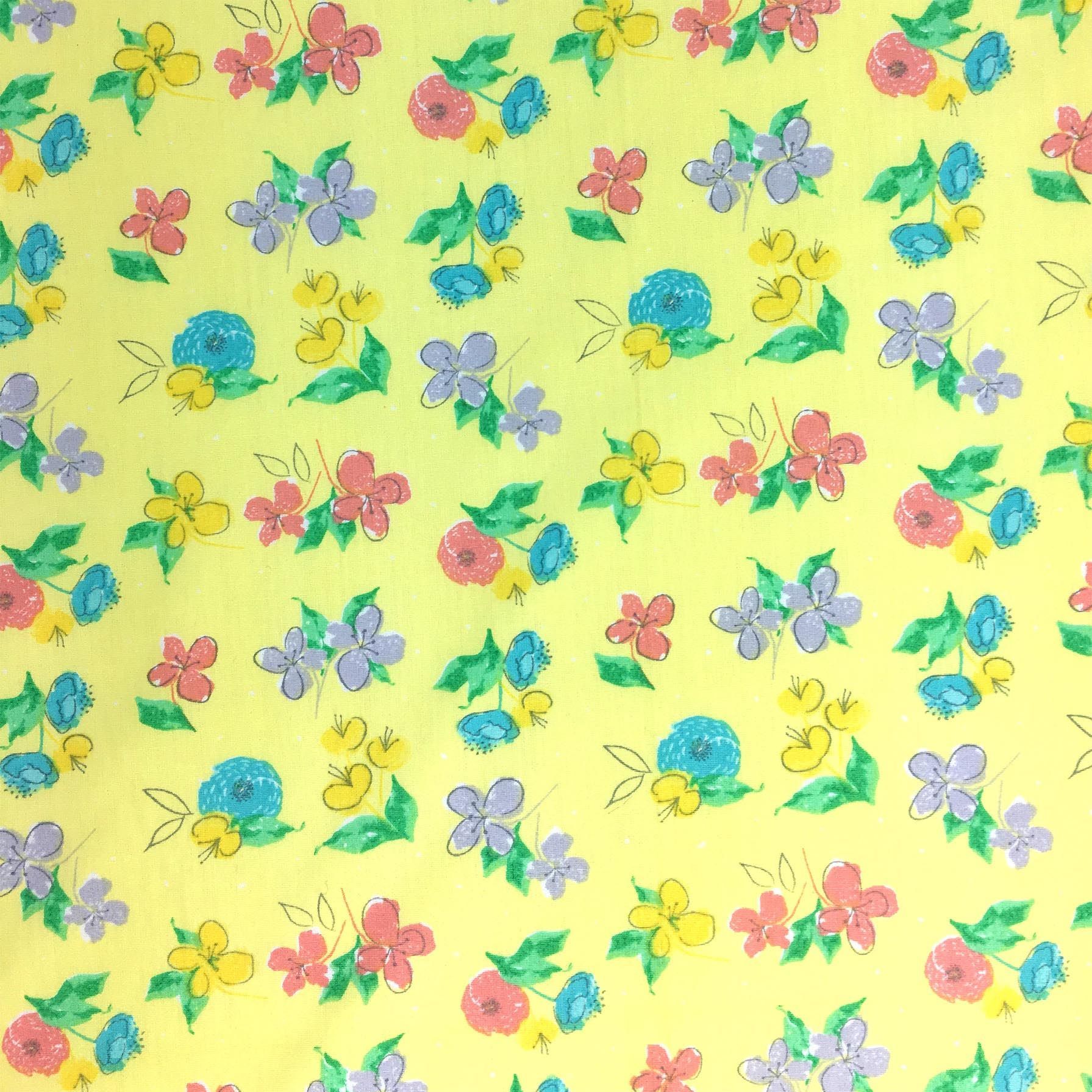 Craft Cotton Florals Spot Dot Lemon, 100% CO