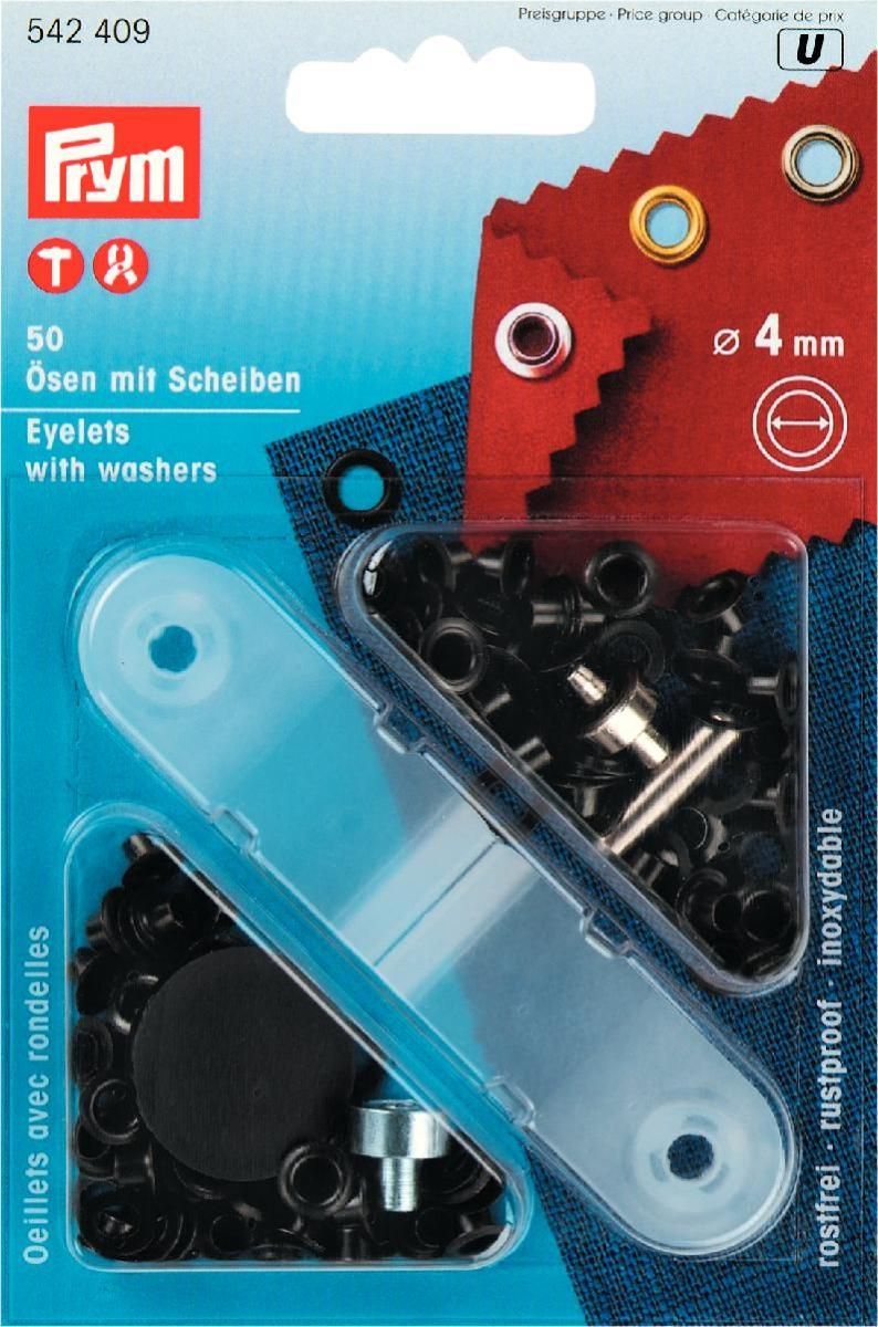 Prym Consumer Europe GmbH-Ösen und Scheiben MS 4,0 mm brüniert_365-542409_
