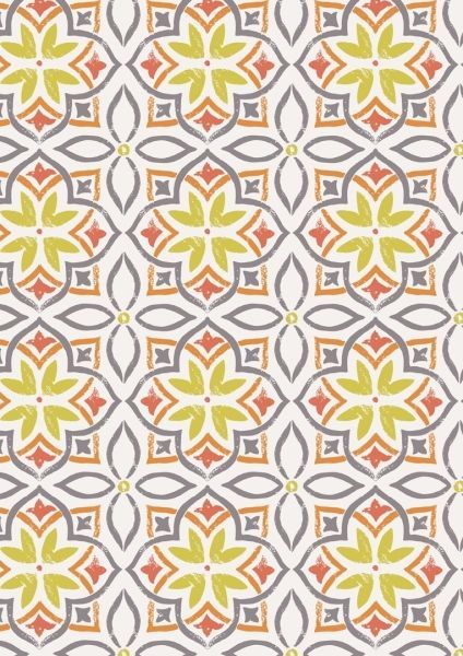 Lewis & Irene Marrakech Sunshine Riad Tile 112 cm breit, 100% Baumwolle