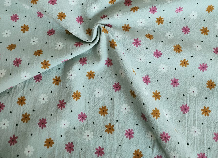 Textil Rammelkamp-Baumwolldruck Blumen+Punkte, 100% Baumwolle_36-7055320_