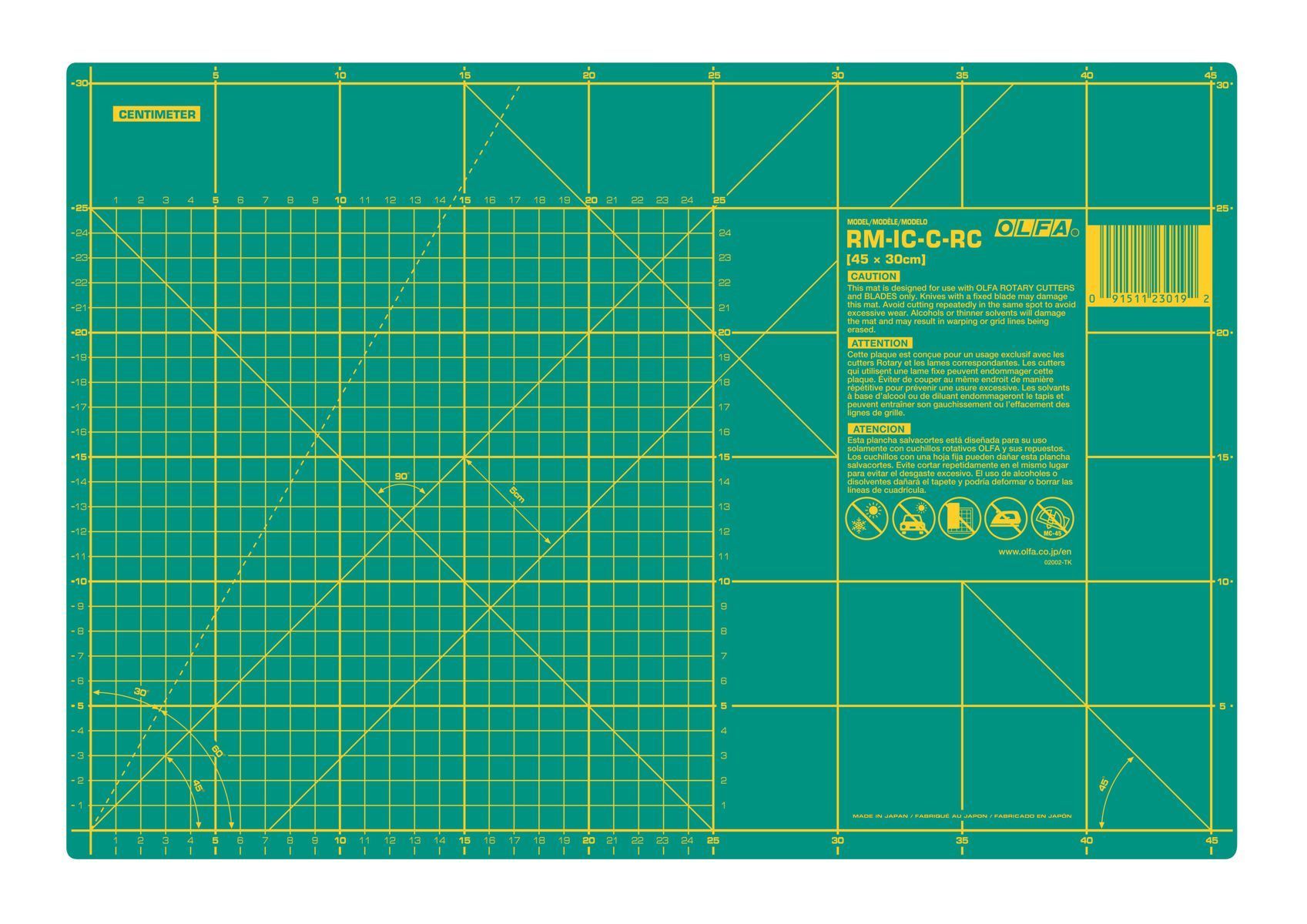 Olfa Cutting Mat with cm/inch-scale