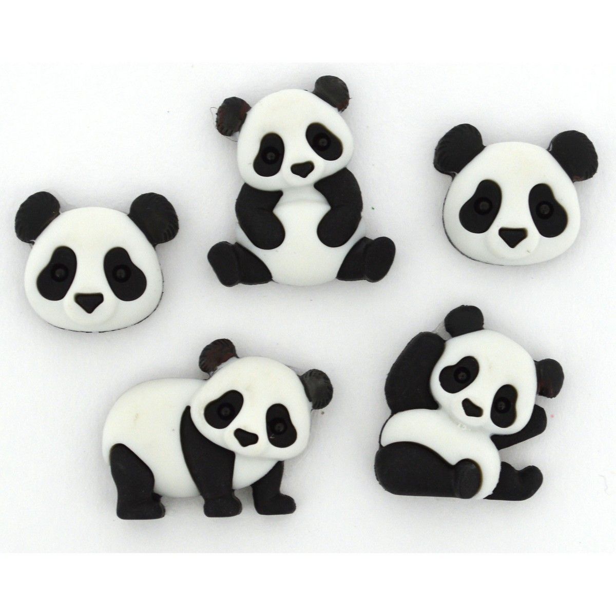 Dress It Up Buttons Panda Pile