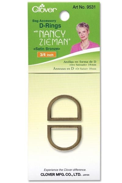 Clover MFG Co.Ltd.-D-Ringe 25mm (1 inch) antik matt_24-9533_