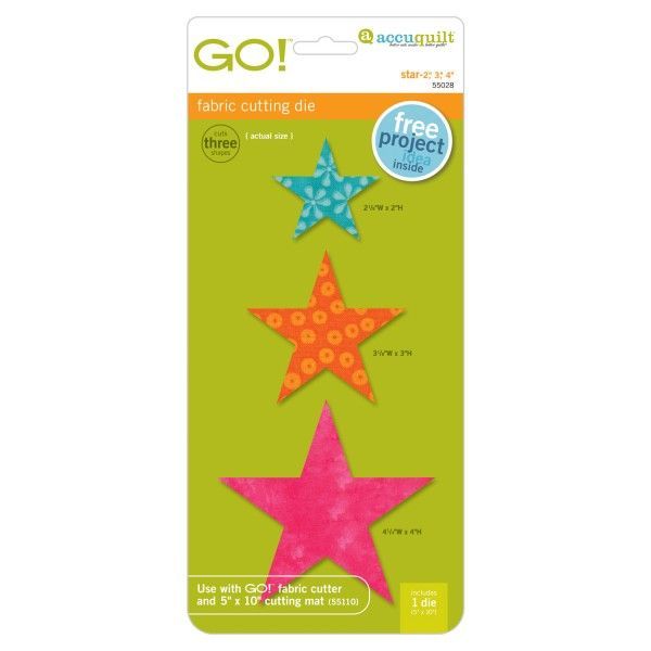 Accuquilt-Accuquilt Stanzform Star 2, 3, 4 inch_28-55028_