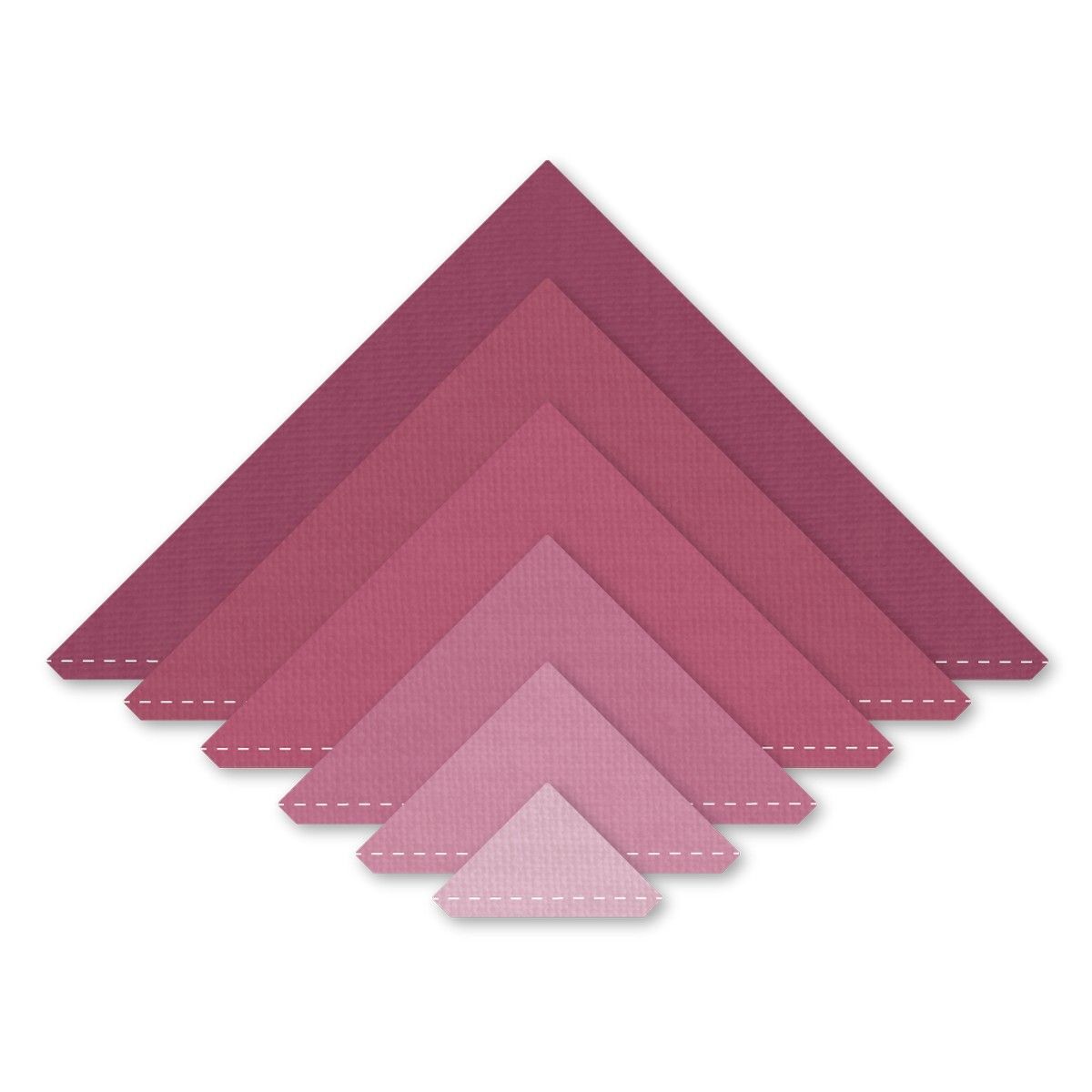 Crafters Edge Stanzform Set Dreiecke halbquadrat mit Dog Ears Ecken in 6 Größen Crafters Edge Stanzform Set Dreiecke halbquadrat mit Dog Ears Ecken in 6 Größen