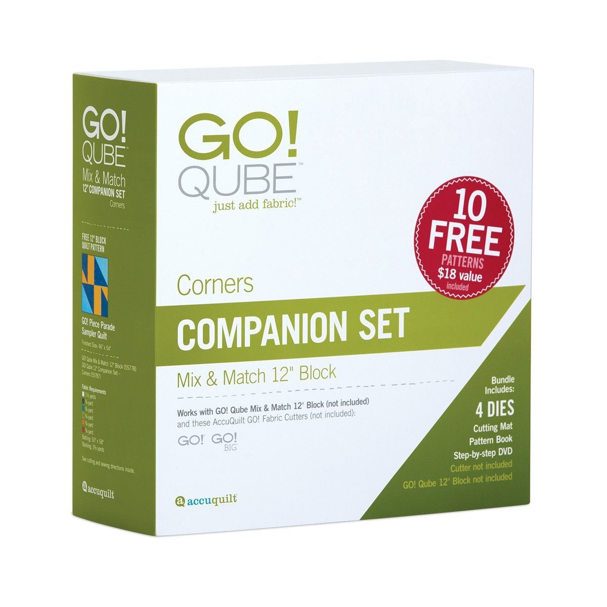 Accuquilt GO! Qube Ergänzungsset Corners zu 12 inch (30,48 cm) Mix und Match Qube Accuquilt GO! Qube Ergänzungsset Corners zu 12 inch (30,48 cm) Mix und Match Qube
