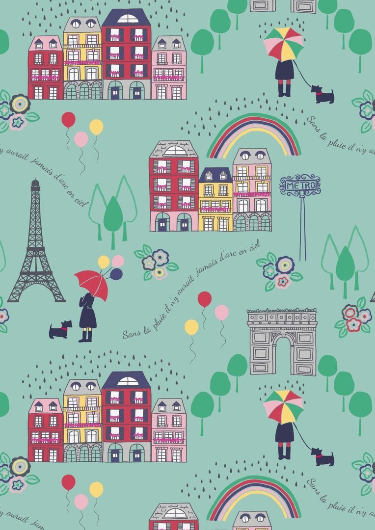 Lewis & Irene Ltd.-Lewis & Irene April Showers Without The Rain We Wouldn't Have Rainbows on Aqua_36-A070-3_