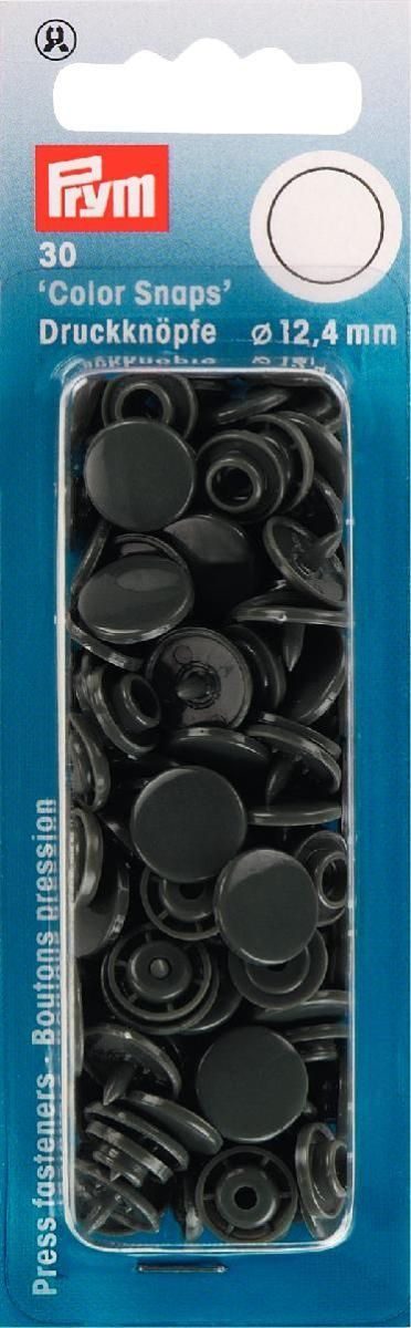 Prym Consumer Europe GmbH-NF Druckkn Color Snaps rund 12,4mm d'grau_365-393109_