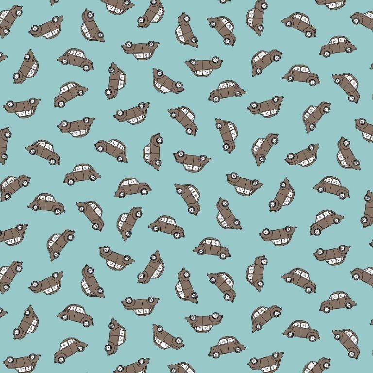 Jersey Colourful Cars hellblau 95% Baumwolle, 5% Elasthan