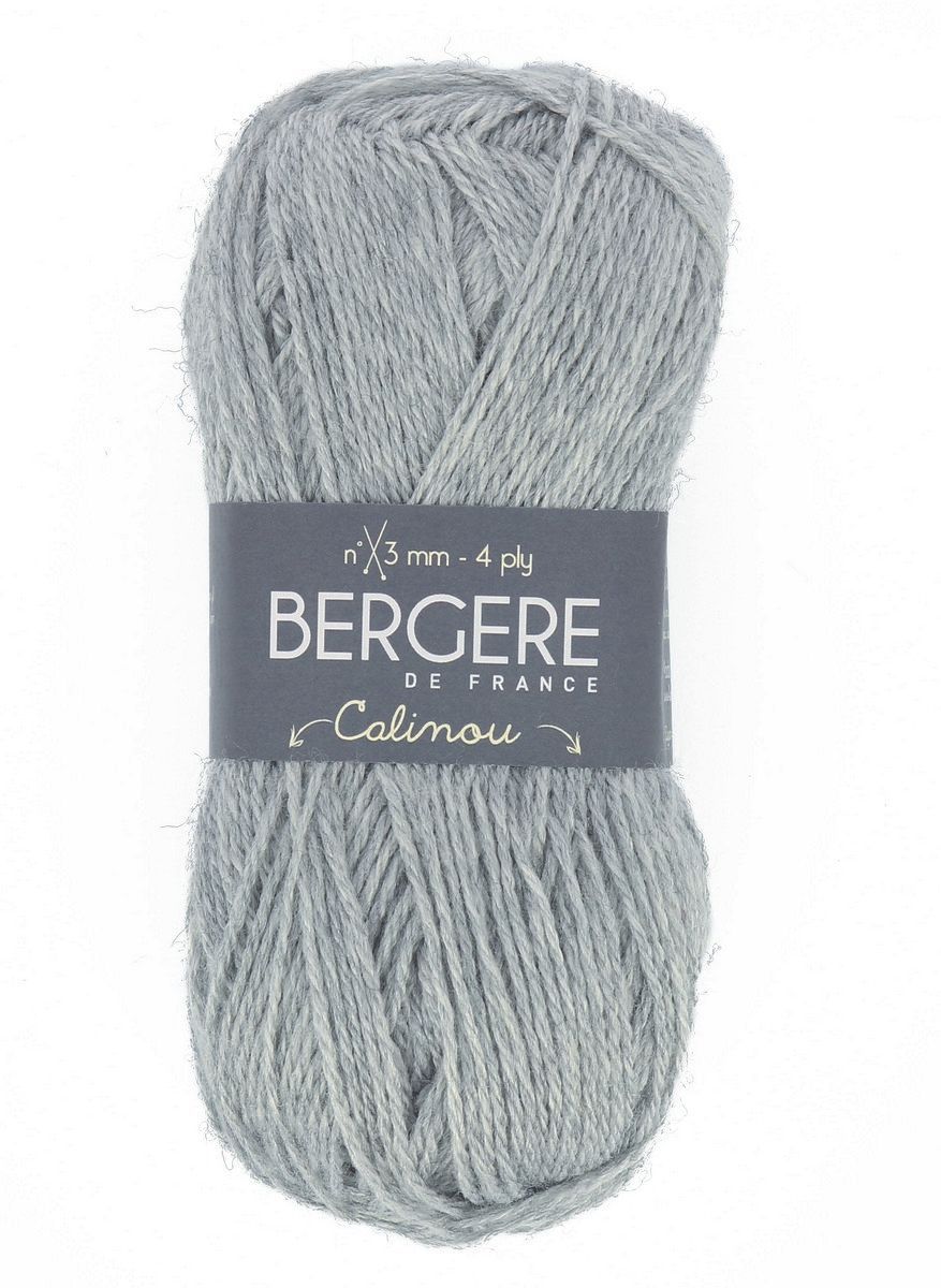 Bergere Calinou 75% Polyacryl, 25% Wolle 185m/50g,  Nadelstärke 2,5-3,0, Fb. Gris Souris
