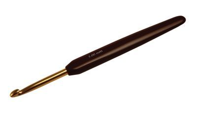 KnitPro Crochet Hook Aluminium Gold, soft feel handle KnitPro Crochet Hook Aluminium Gold, soft feel handle