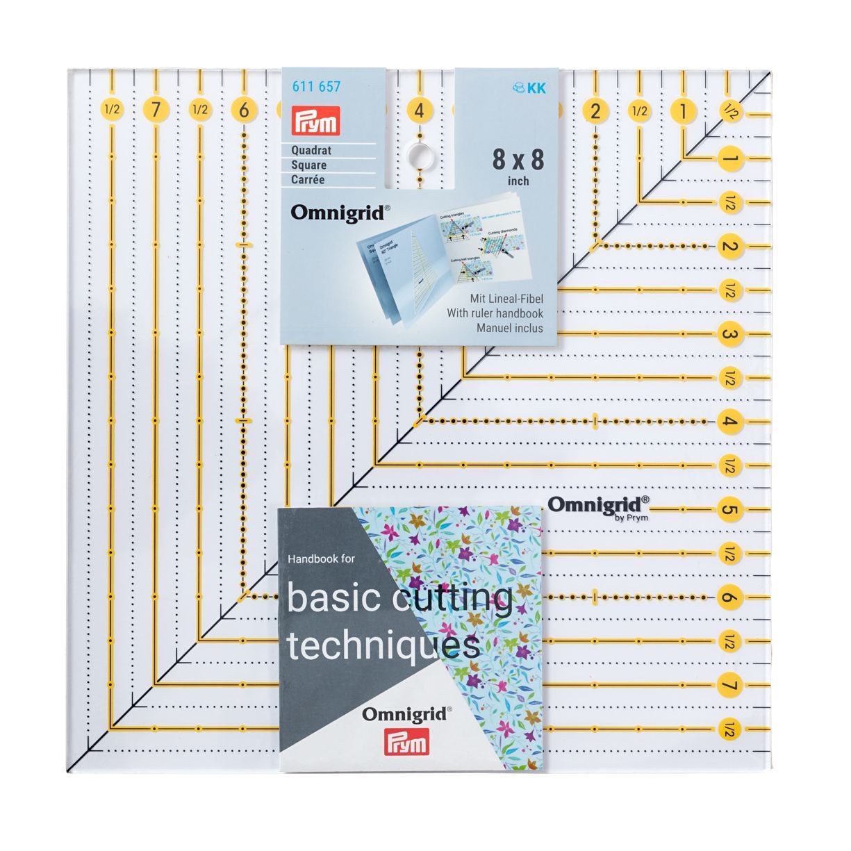 Prym Consumer Europe GmbH-Prym Omnigrid Lineal Quadrat 8x8 inch _365-611657_