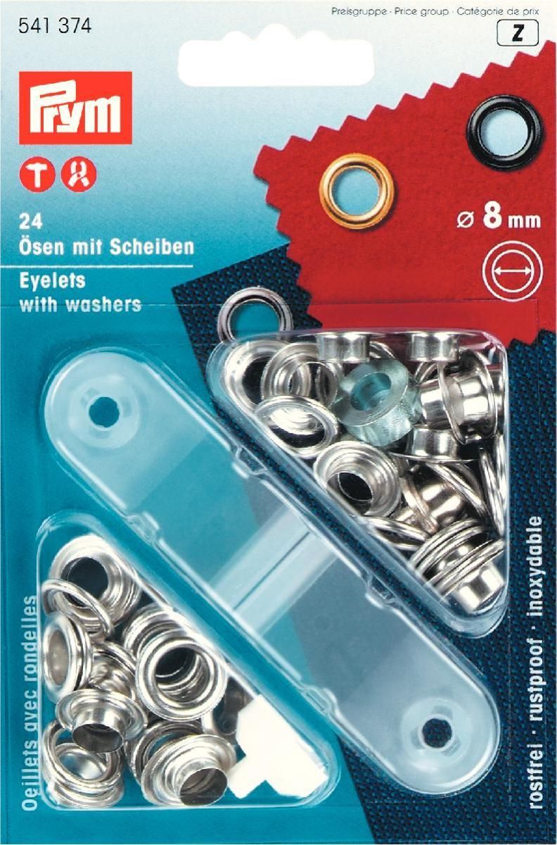 Ösen und Scheiben MS 8,0 mm silberfarbig