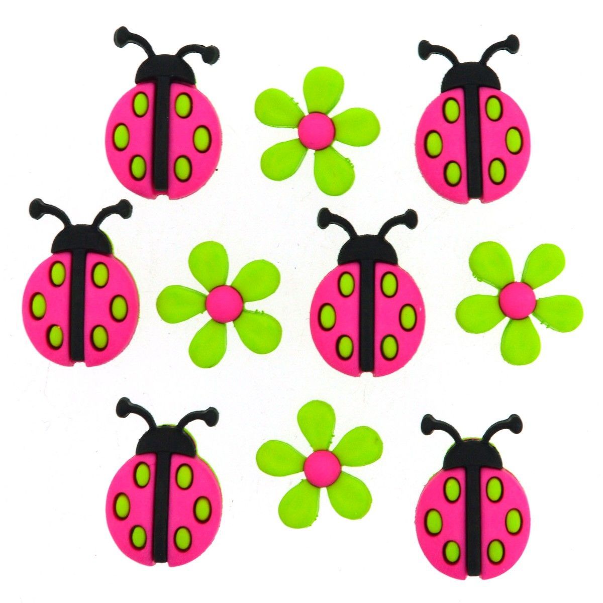 Dress It Up Knöpfe Ladybug Crossing, Marienkäfer