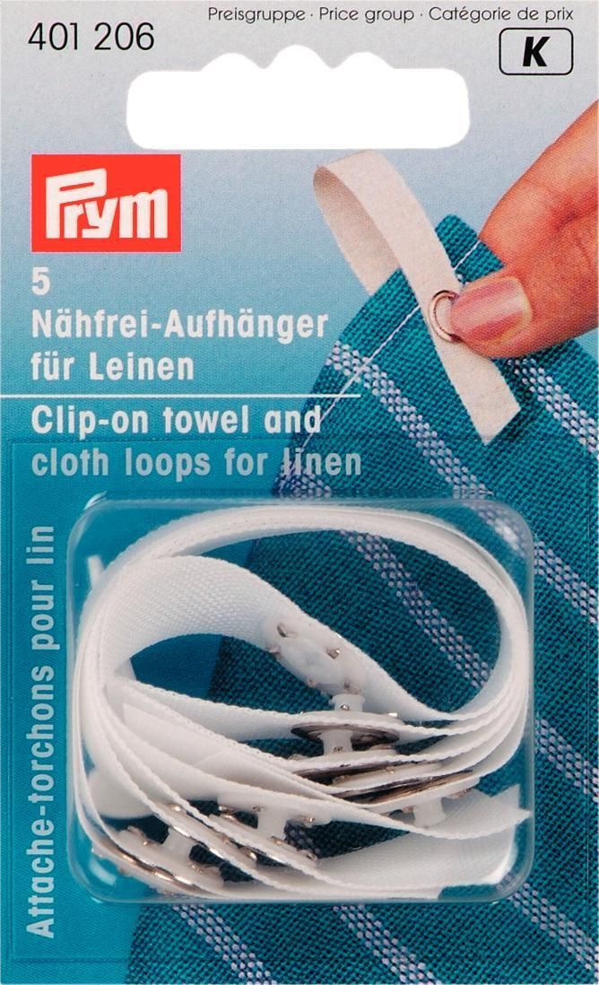 Prym Consumer Europe GmbH-Nähfrei-Aufhänger Leinen weiß_365-401206_
