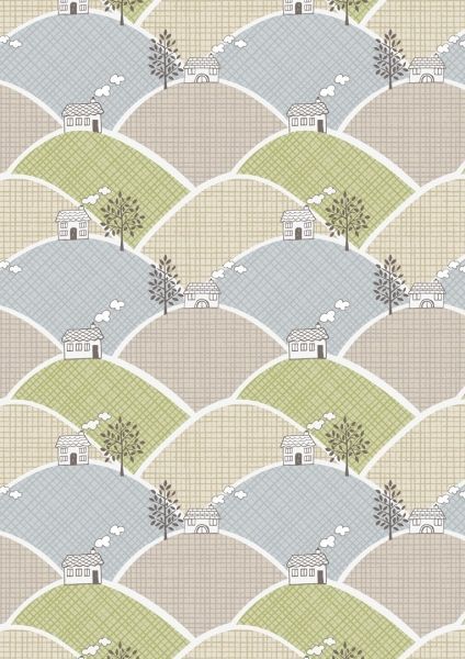 Lewis & Irene Town & Country Natural Hill House 112 cm wide, 100% Cotton Lewis & Irene Town & Country Natural Hill House 112 cm wide, 100% Cotton