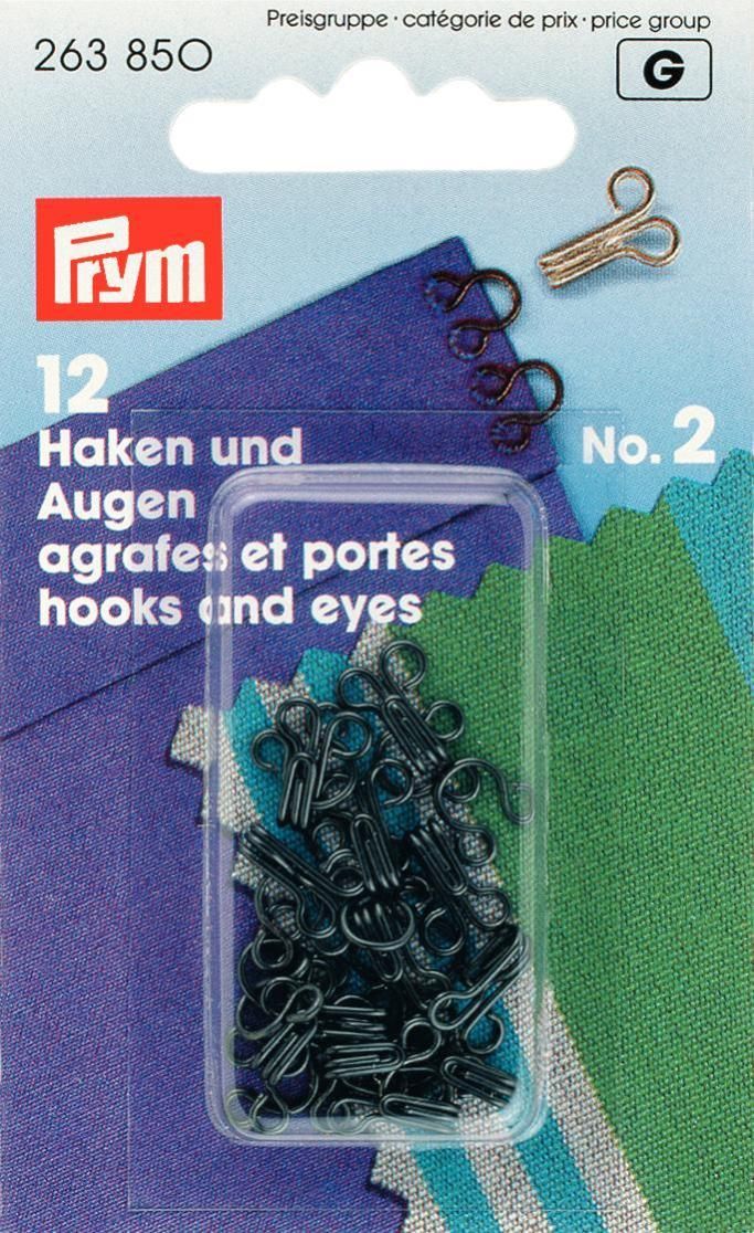 Prym Consumer Europe GmbH-Haken/Augen MS 2 schwarz _365-263850_