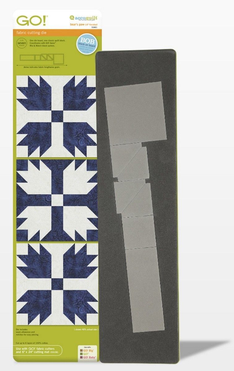 Accuquilt Stanzform GO! Bear's Paw zur Fertigung eines Blocks