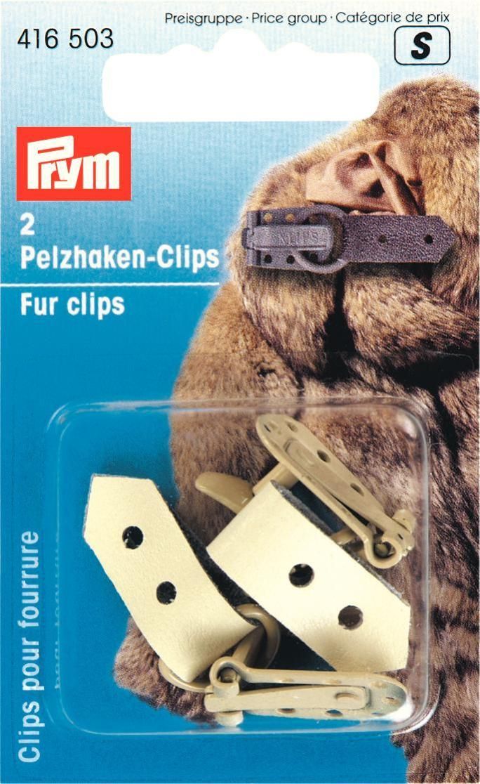 Pelzhaken-Clips beige 2St. / VE5