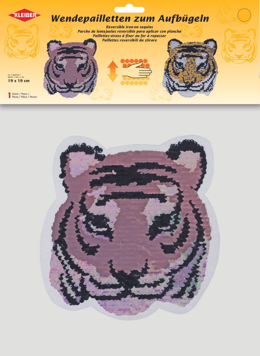 Kleiber Wendepailletten Tiger ca. 19 x 19 cm  Kleiber Wendepailletten Tiger ca. 19 x 19 cm