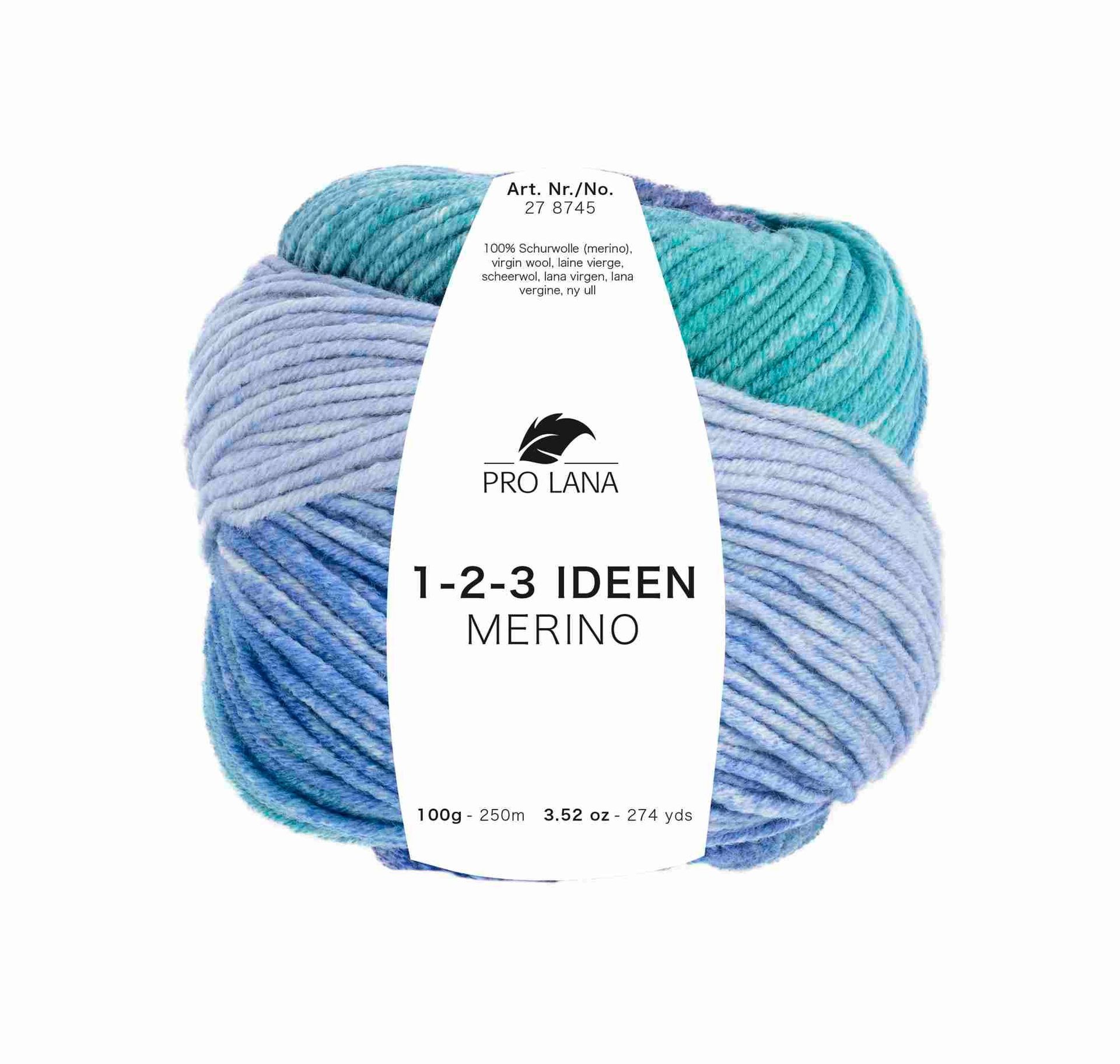 PRO LANA 1-2-3 Ideen Merino, 100% Schurwolle (Merino) 250m / 100g