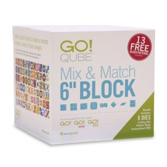 Accuquilt GO! Mix und Match Qube 6 inch (15,24 cm) Stanzformen Accuquilt GO! Mix und Match Qube 6 inch (15,24 cm) Stanzformen