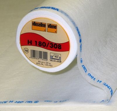 Fusible Interlining H180 white  0,9 x 25m 85% PA, 15% PES,   0,98 x 27,34yd