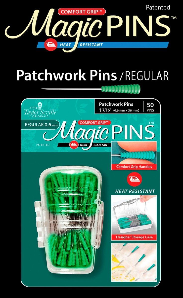 Taylor Seville Magic Pins Patchwork regular 0,6 x 36 mm, 50 pcs.
