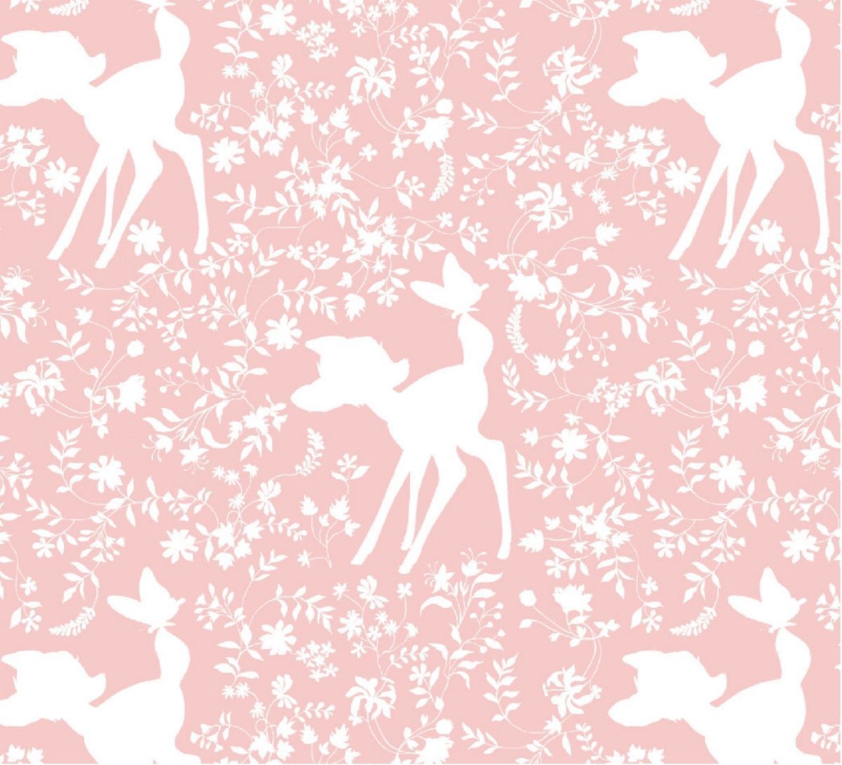 Craft Cotton Bambi Silhouette Rosenquartz*** 100% Baumwolle, ca. 1,12m breit, 10 m Ballen