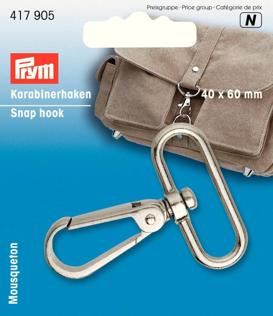 Prym Consumer Europe GmbH-Karabinerhaken 40x60mm silberfarben_365-417905_