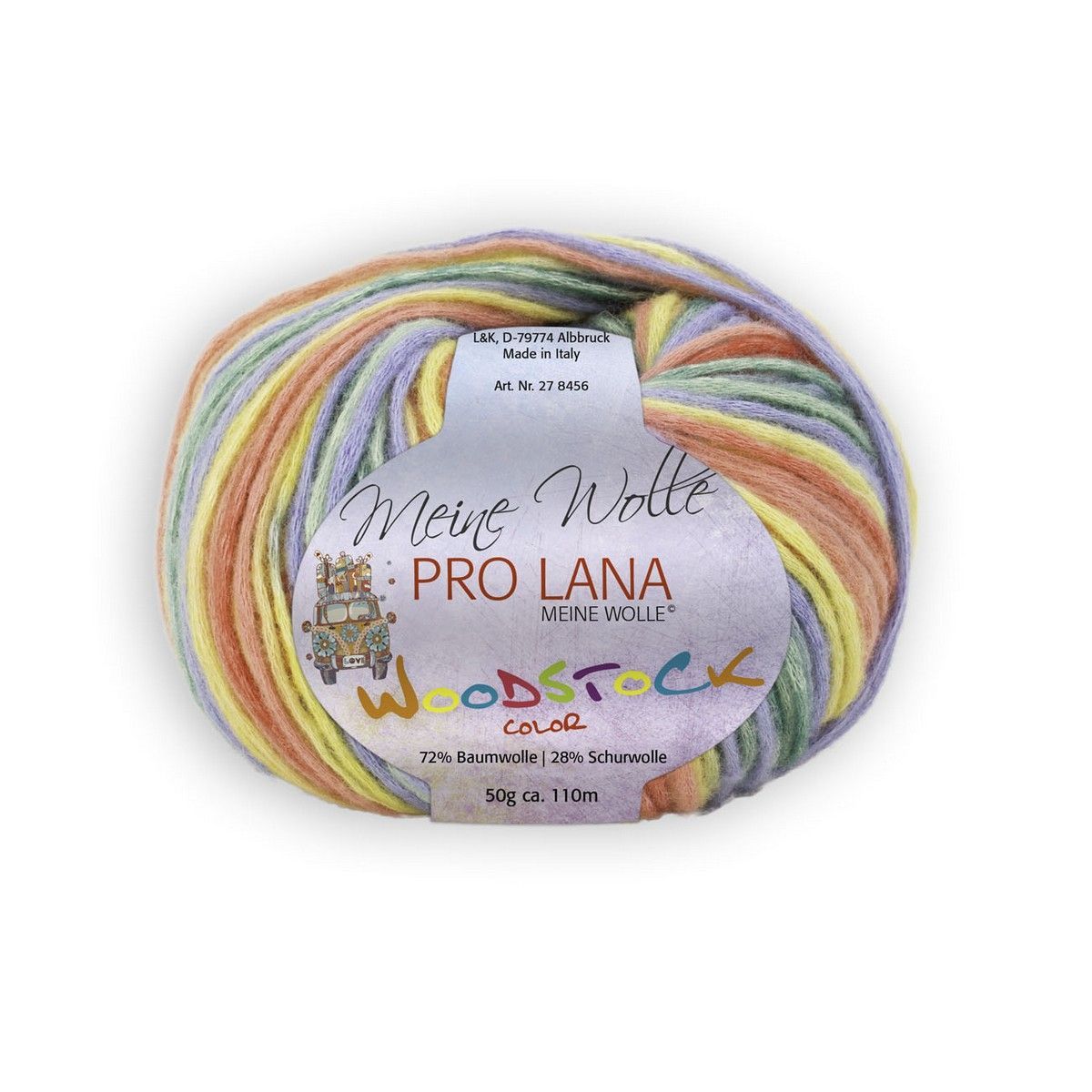 PRO LANA Woodstock, 72% Baumwolle, 28% Schurwolle*** 110m / 50g, Nadelstärke 4,5-5,5 Fb. 81