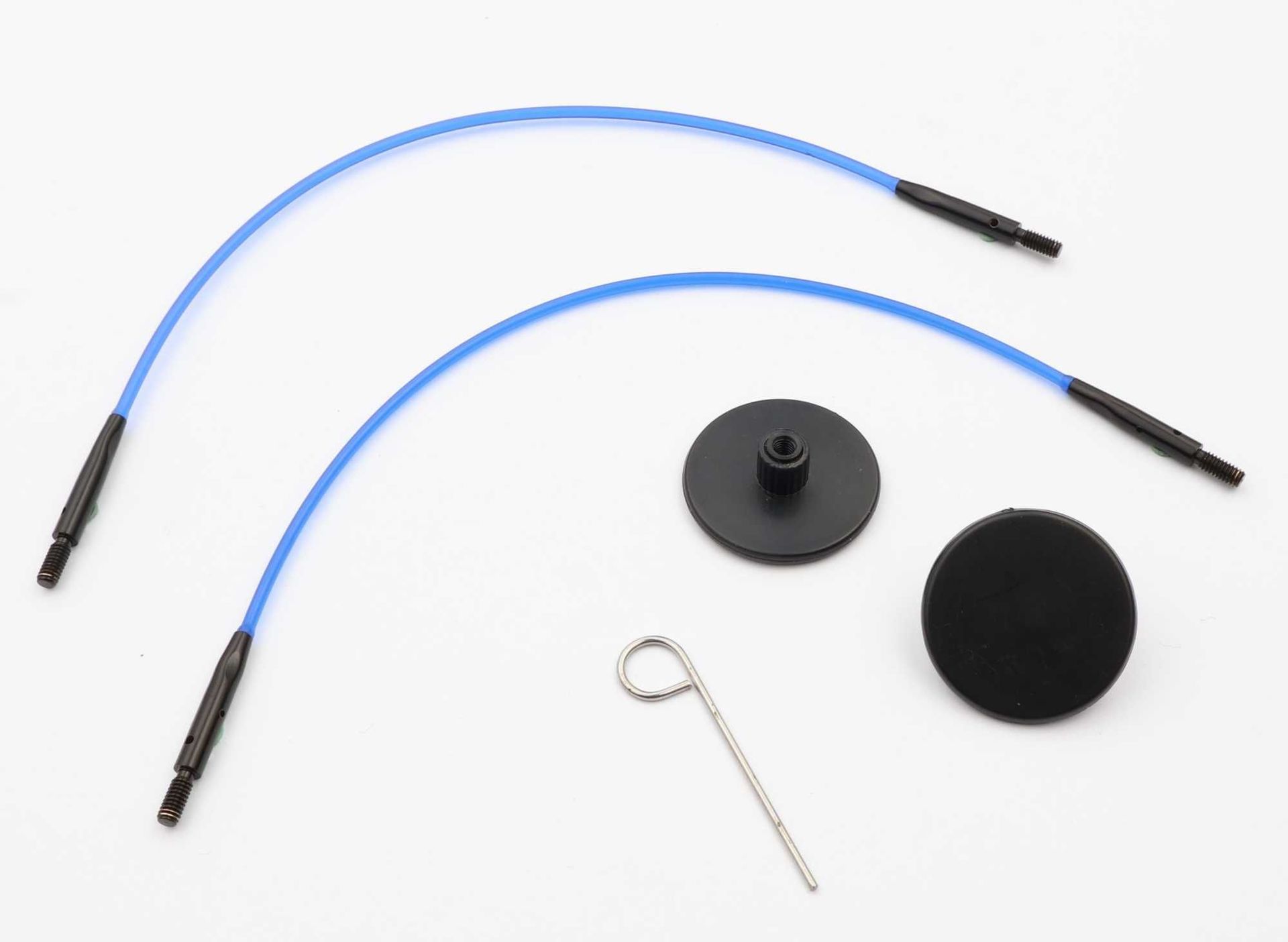 Mini Fixed Cable Set Blue Nylon coated for Denim (Indigo)