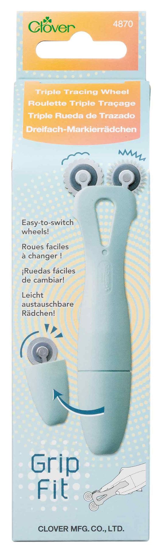 Clover MFG Co.Ltd.-Dreifach-Markierrädchen Grip Fit Clover _24-4870_