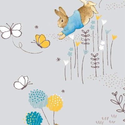 Craft Cotton Peter Rabbit Teal 01 100% CO approx. 1,12m (44 inch) wide, 10 m bolt, Design 01