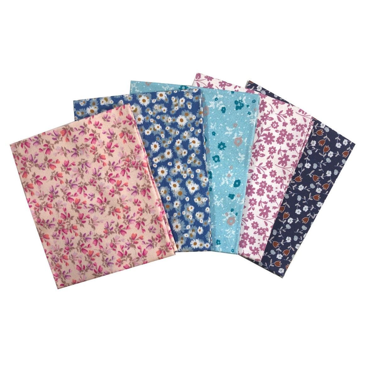 Fat Quarter Pack Ditsy Florals 20, 100% cotton, 5pcs each 18 x 21 inch Fat Quarter Pack Ditsy Florals 20, 100% cotton, 5pcs each 18 x 21 inch