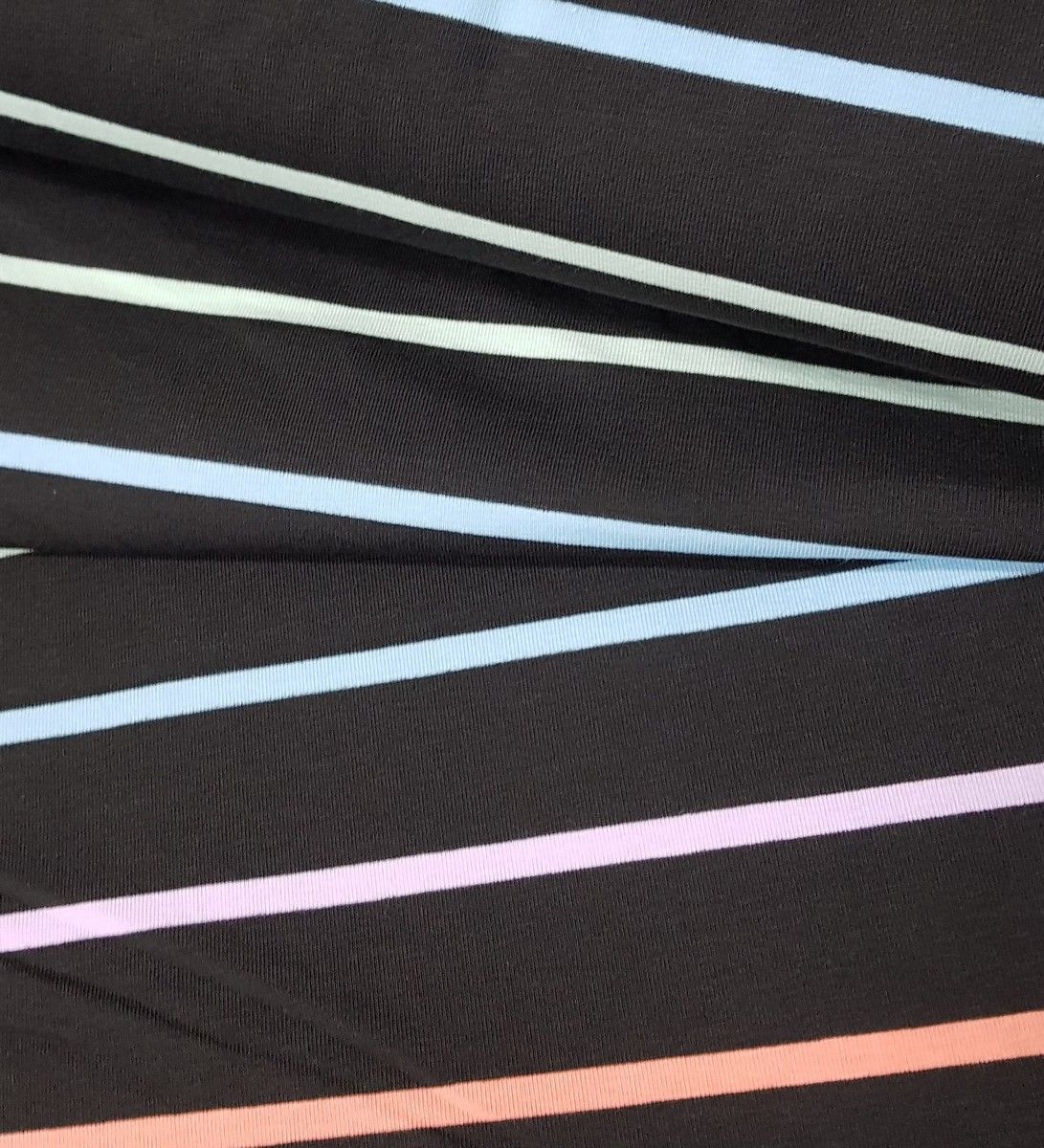 Jersey Tilly And The Buttons, Multi Streifen auf sw ca. 152cm (60 inch), 96% Baumwolle, 4% Elasthan