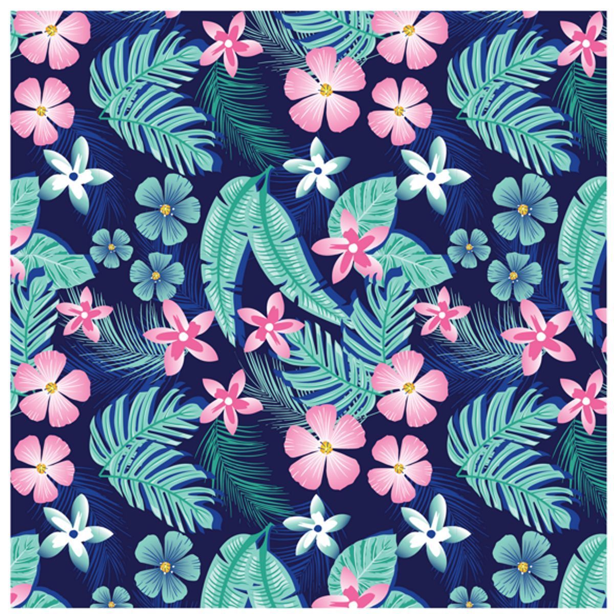 Craft Cotton Tropical Floral, 100% CO ca. 1,12m (44 inch) breit, 10 m Ballen