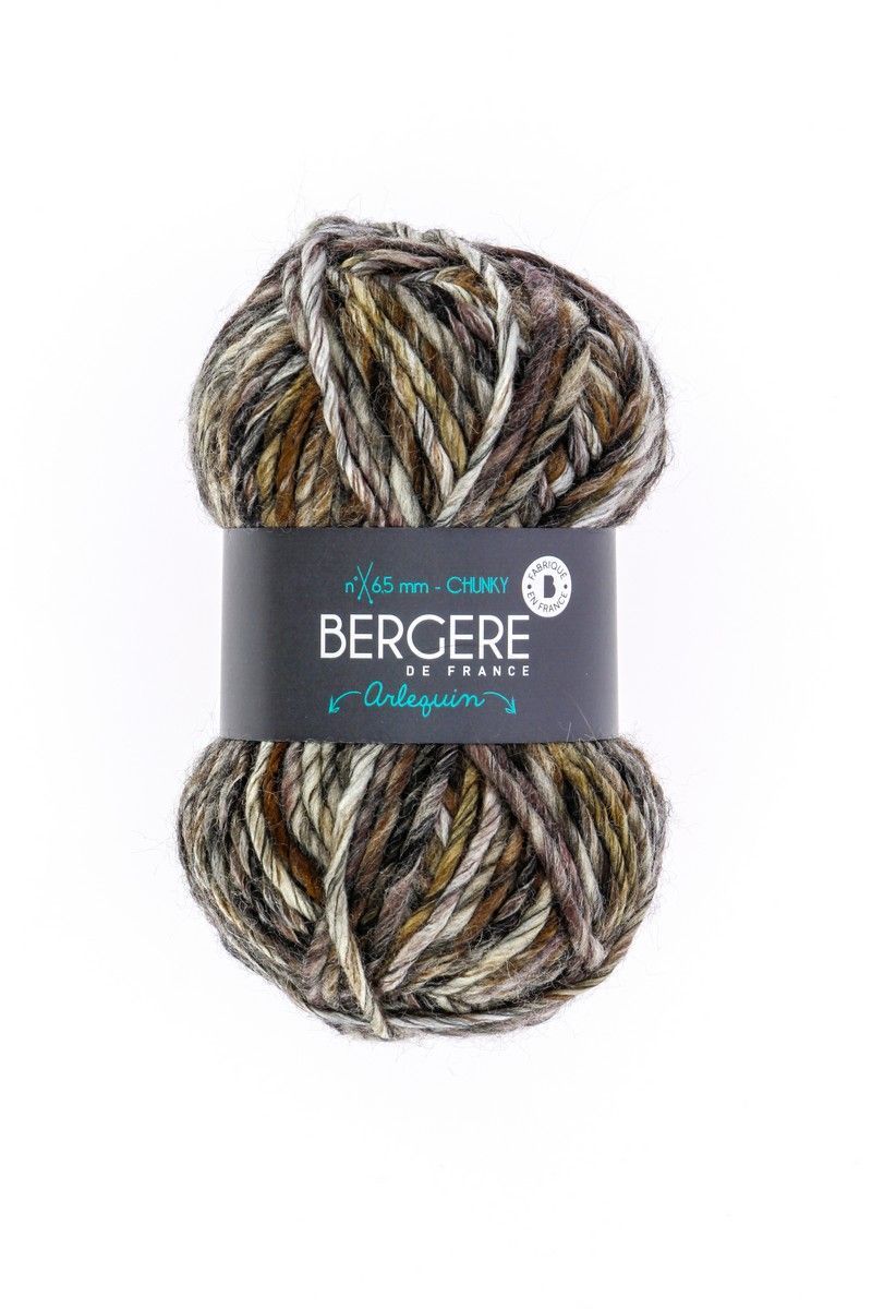 Bergere Arlequin 50% Wolle, 50% Polyacryl 100 m/100g,  Nadelstärke 6,0-6,5, Fb. Ardoise